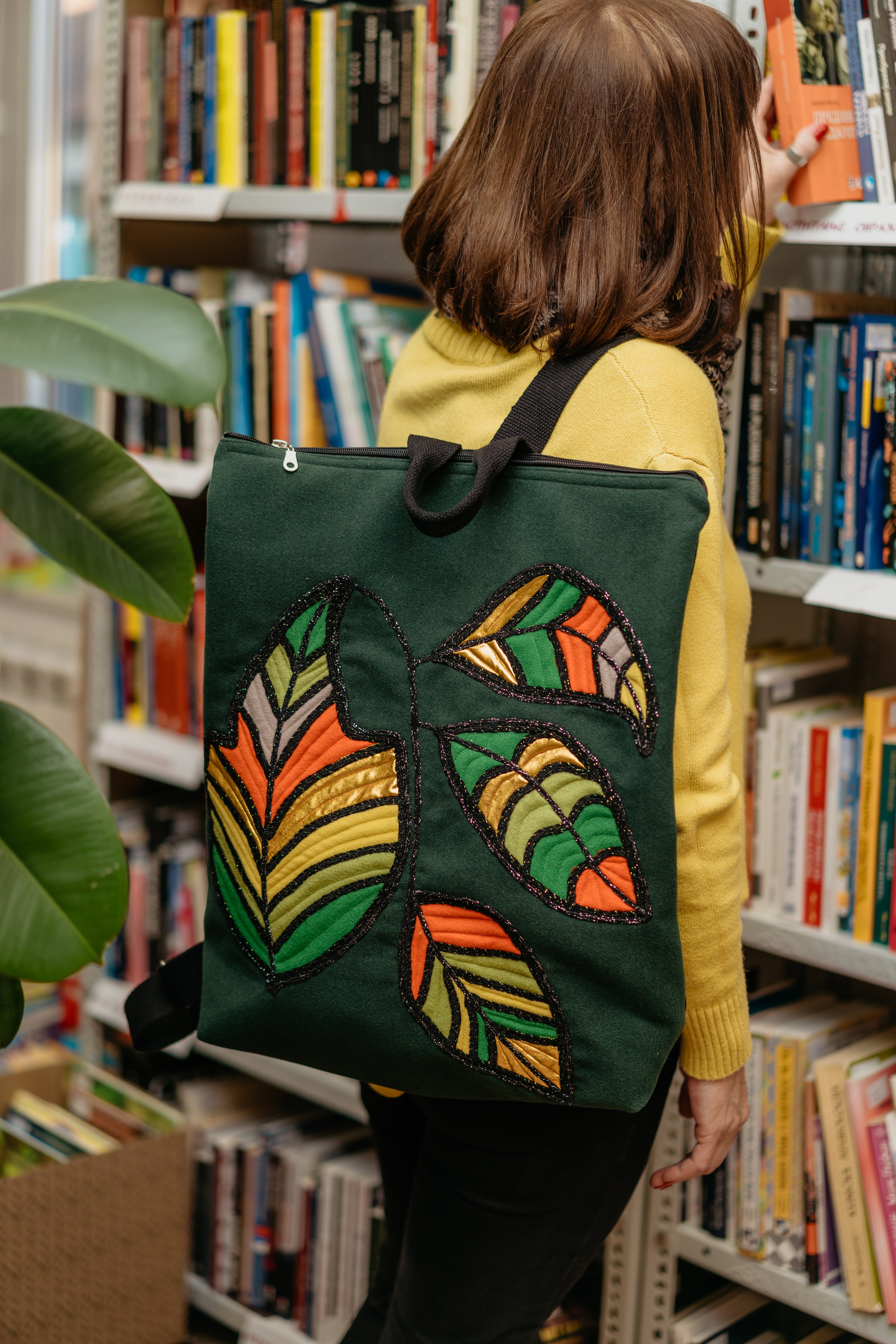 Green Leaves Backpack