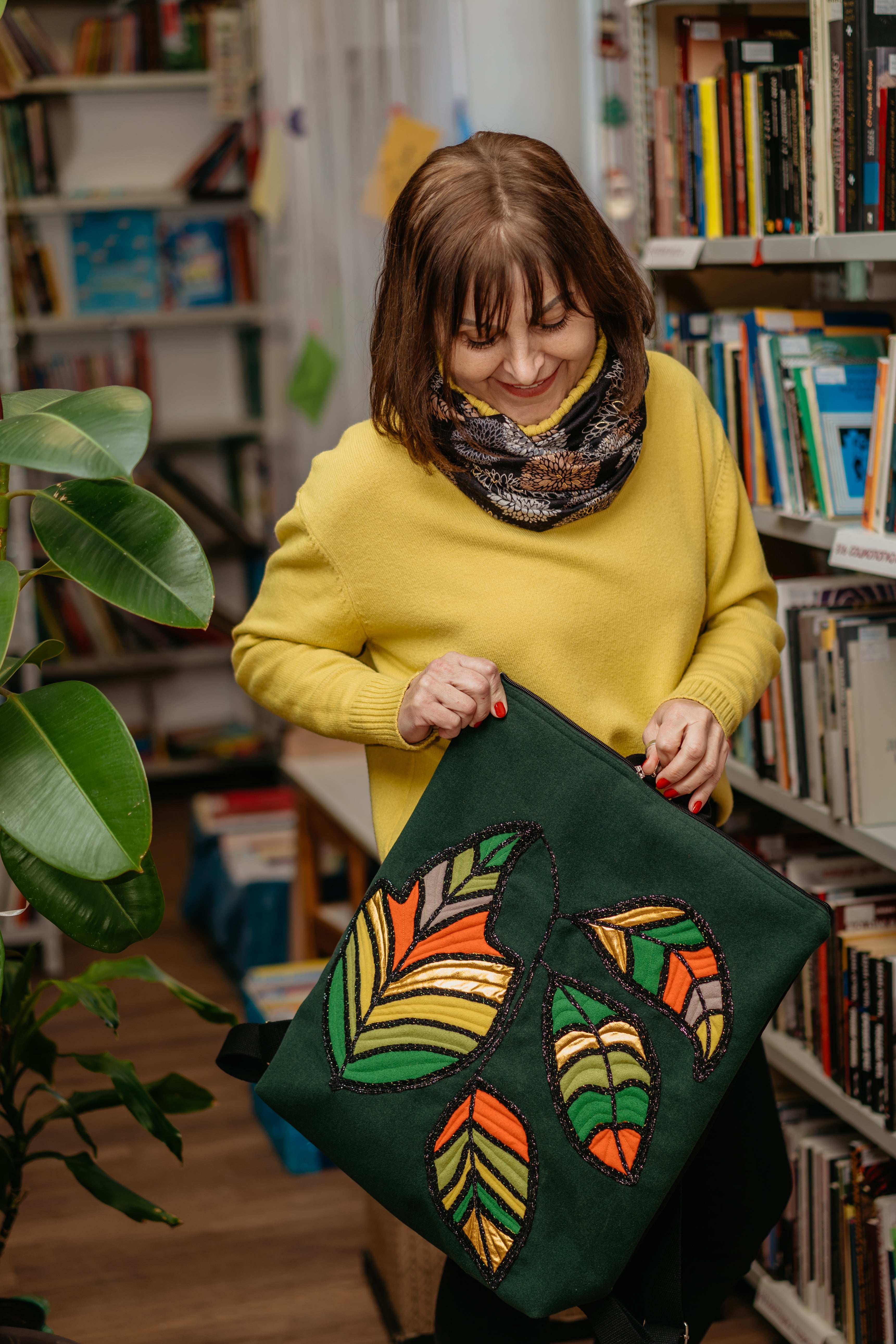 Green Leaves Backpack